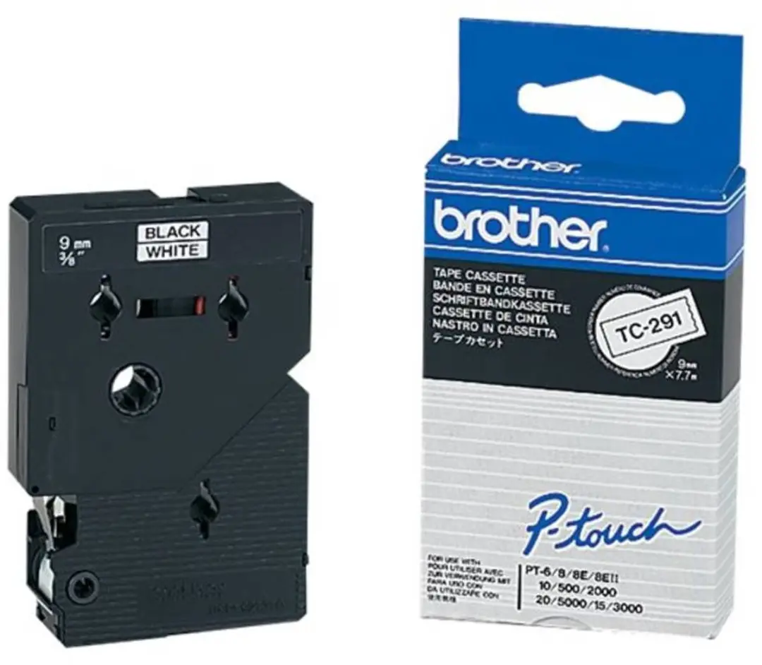 Brother TC-291 Labeltape 9mm - Kleurloos