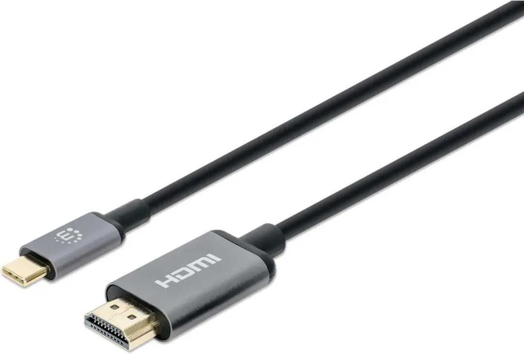 Manhattan USB-C naar HDMI kabel, 4K@60Hz, 1 m, mannelijk naar mannelijk, zwart,
