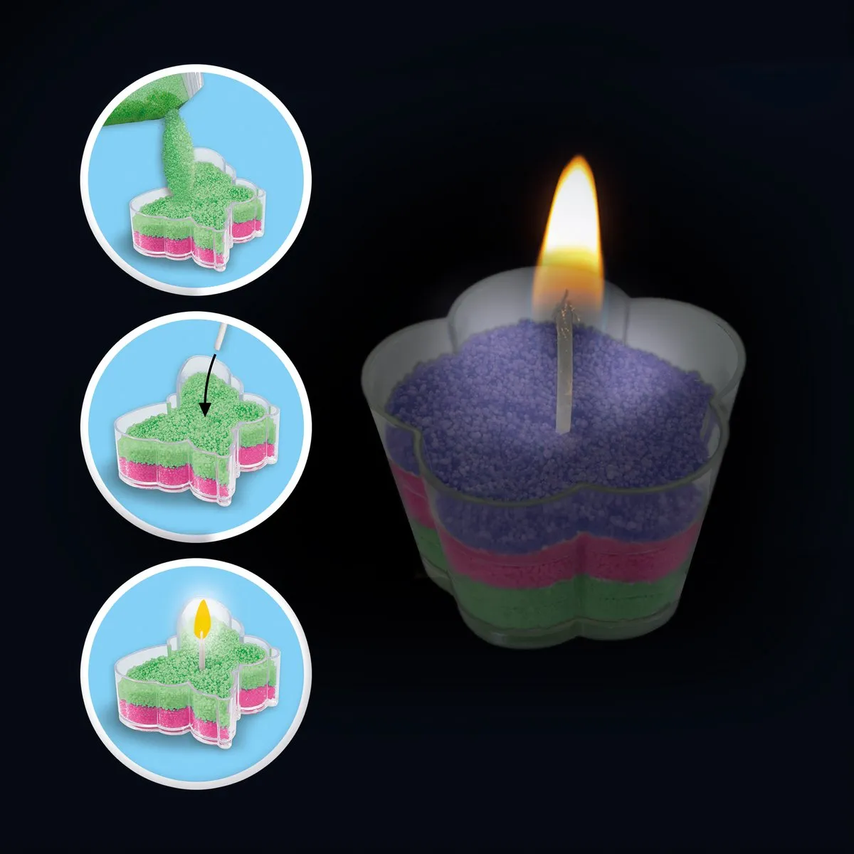 SES Creative Creatieve Kaarsen Knutselset - Zandkleur