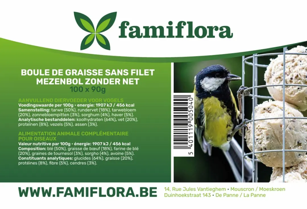 Famiflora Maxi Mezenbollen 100x90g - 100 Stuks