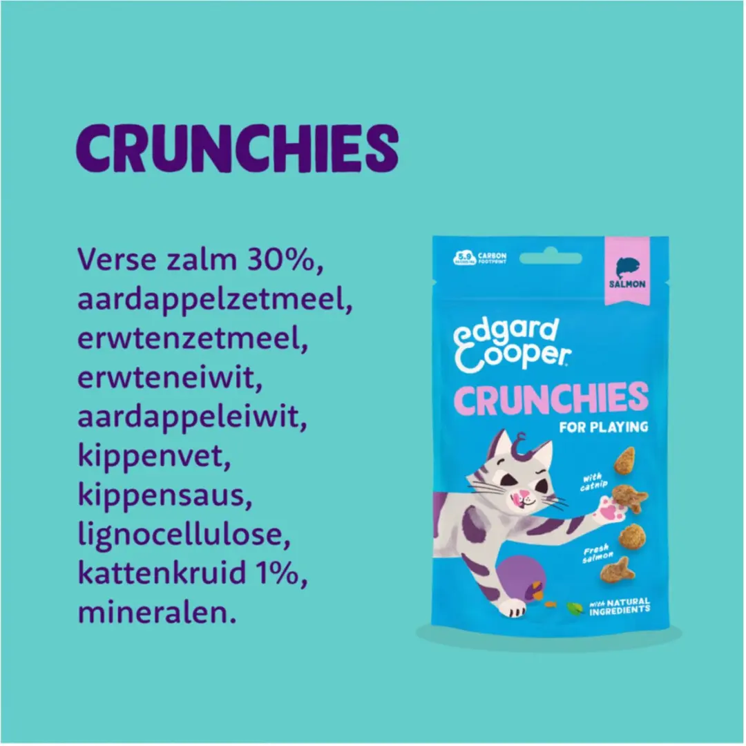 Edgard & Cooper Crunchies Kattensnacks Zalm 50g - afbeelding 6 van 6