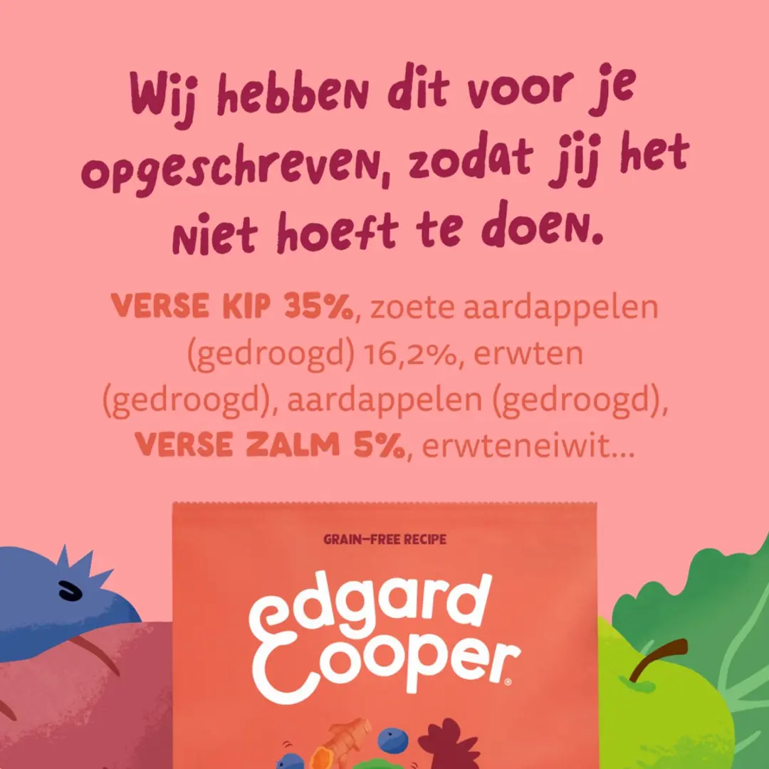 Edgard & Cooper Senior Hondenbrokken Grote Honden 12kg - Kip & Zalm