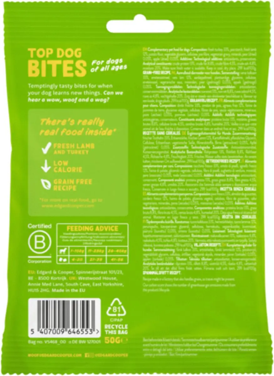 Edgard & Cooper Bites Small Lam 50g