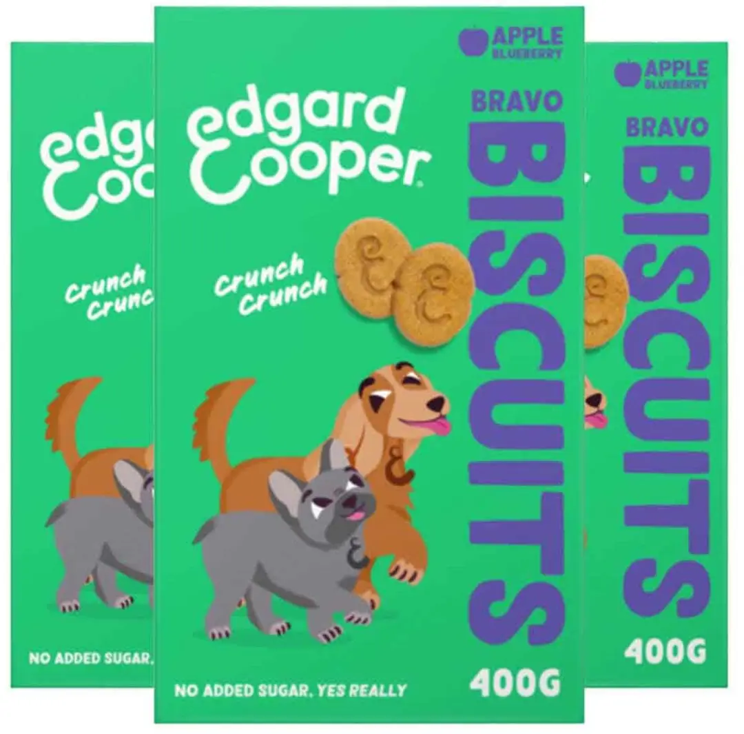 3x Edgard & Cooper Adult Biscuit Appel & Blueberry 400 gr