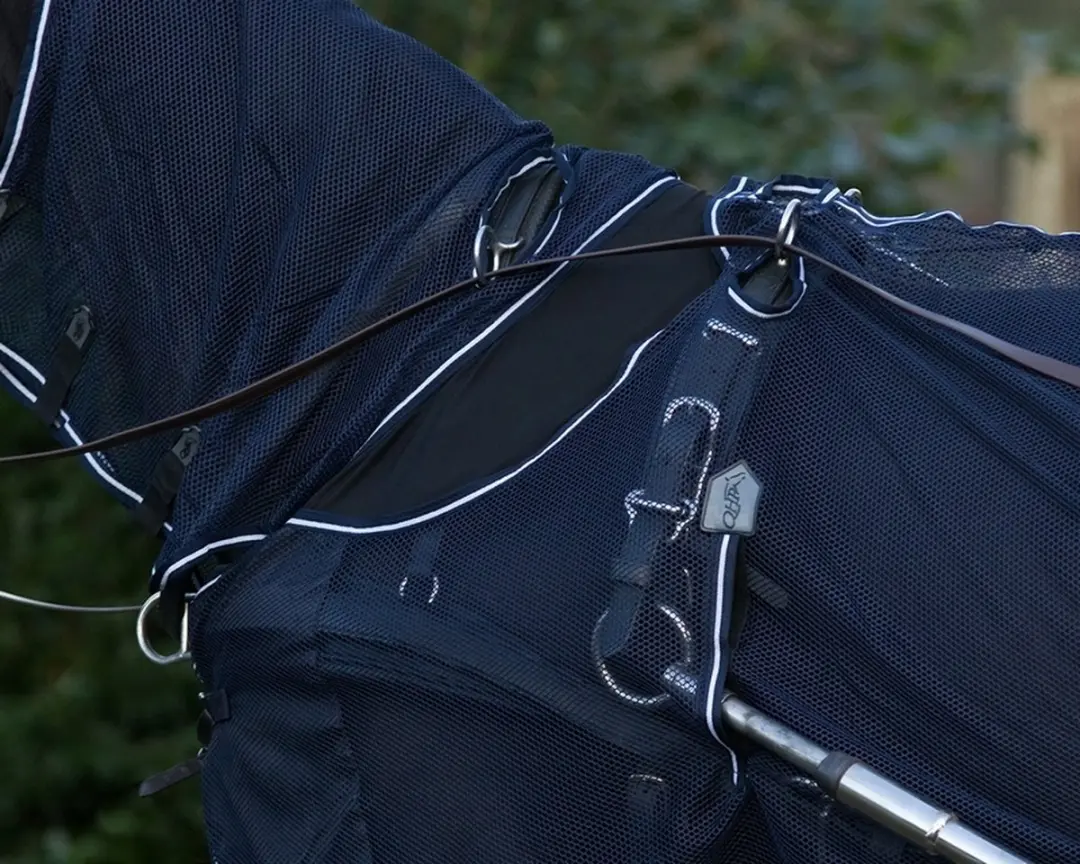 QHP Tuigvliegendeken 165cm Blauw - 4-seizoenen - afbeelding 6 van 6