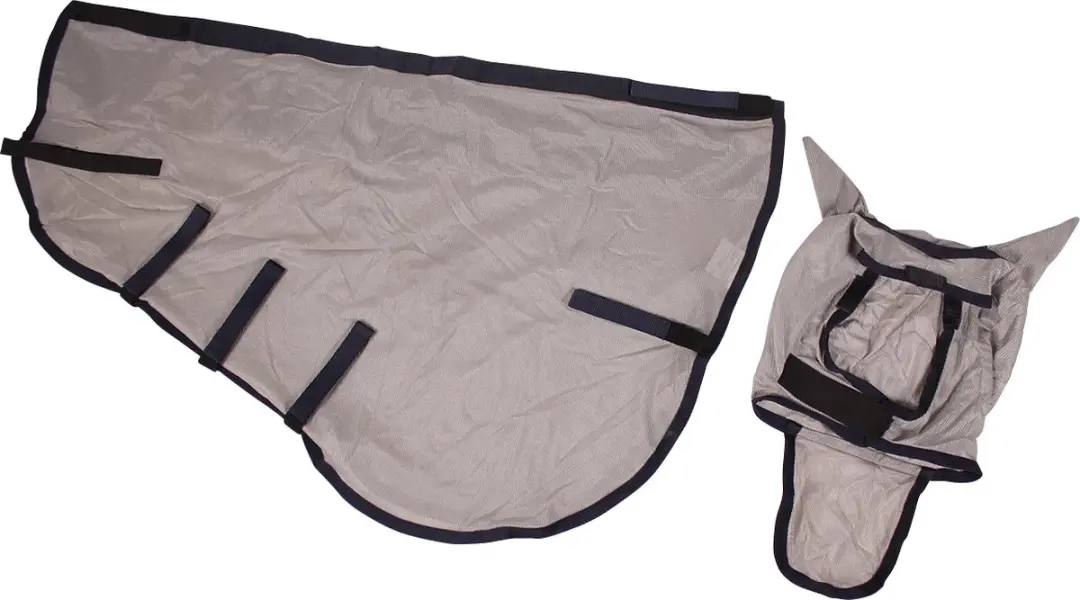 QHP Vliegendeken Donkergrijs 125cm - Zomer