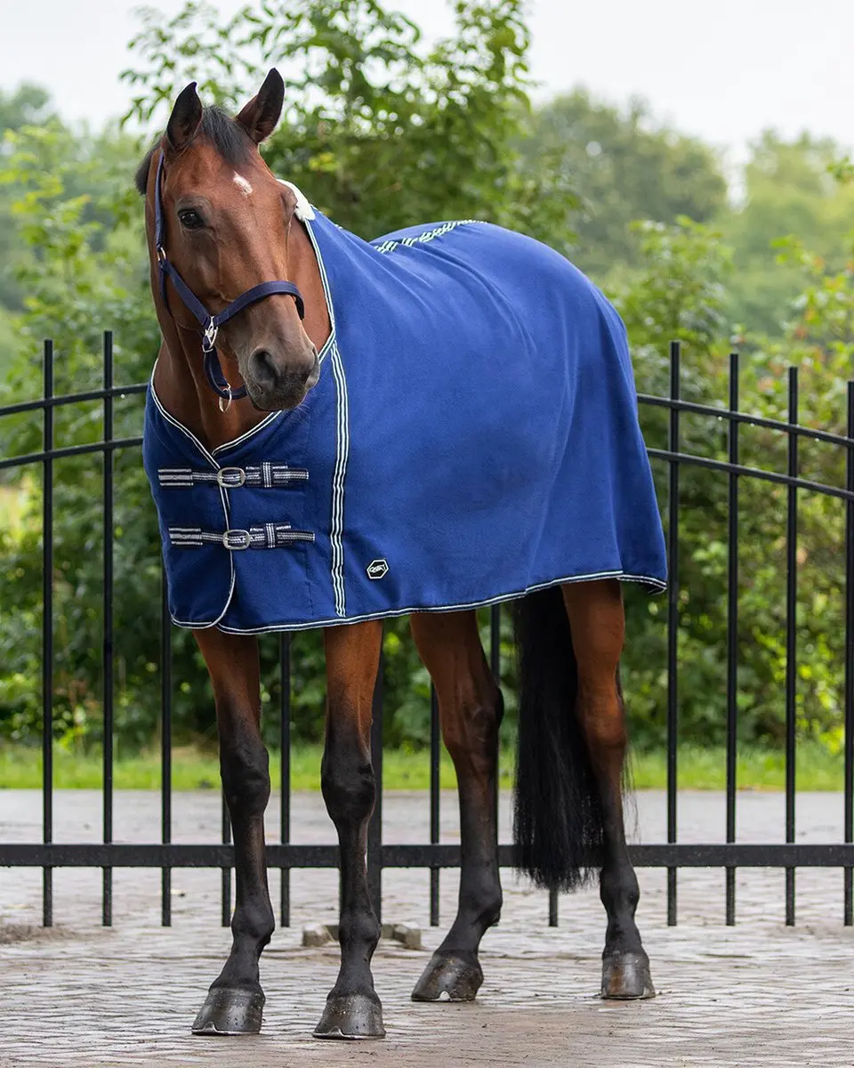 QHP Fleece Deken Basic Navy
