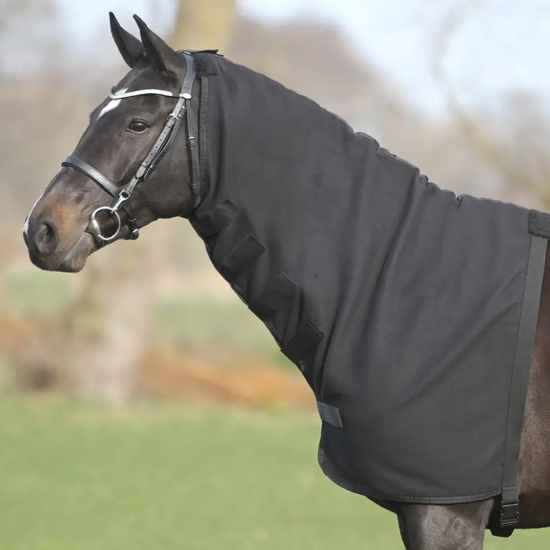 Qhp Losse fleece hals zwart S