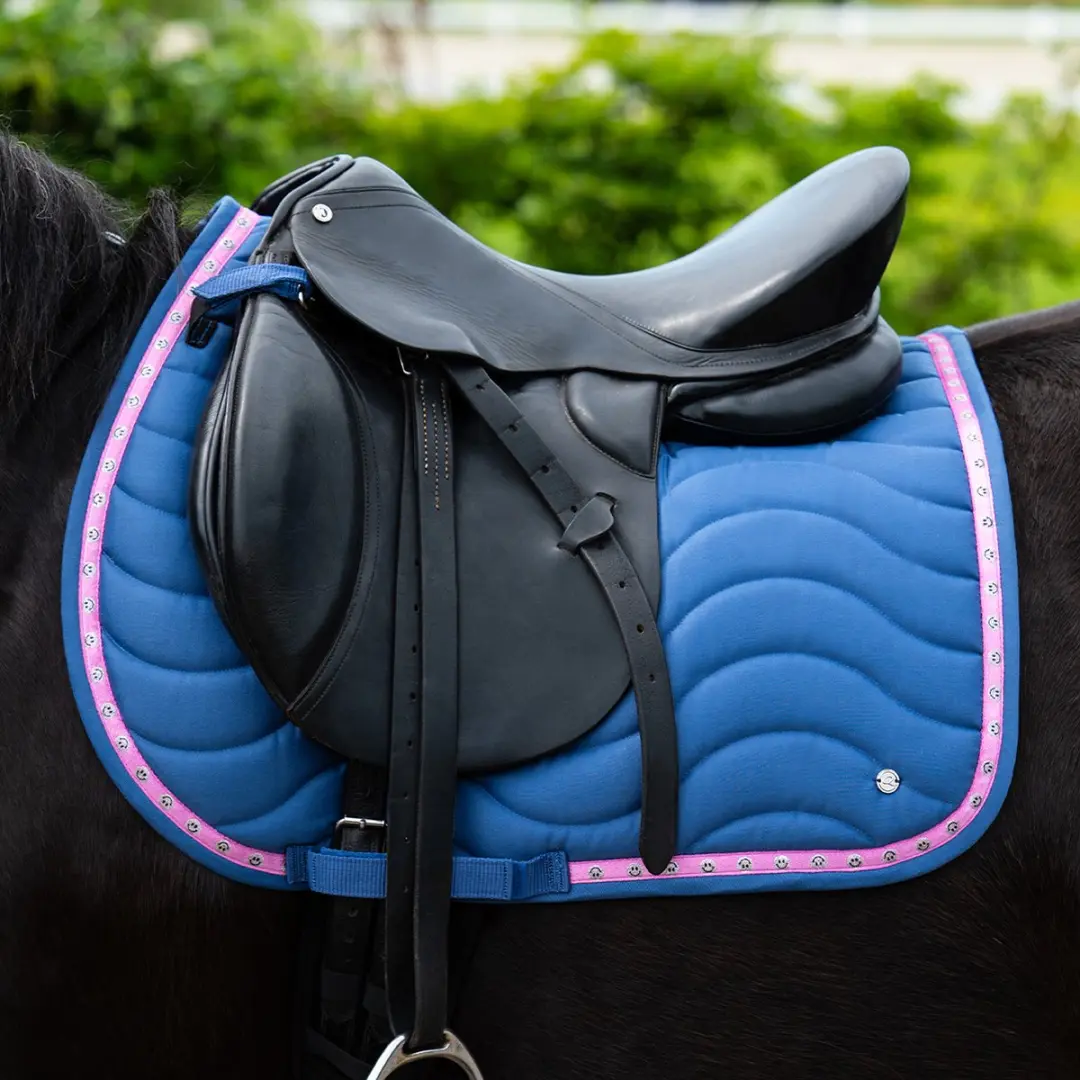 QHP Rosalynn Zadeldek Shetlander - Blauw-roze - afbeelding 2 van 6