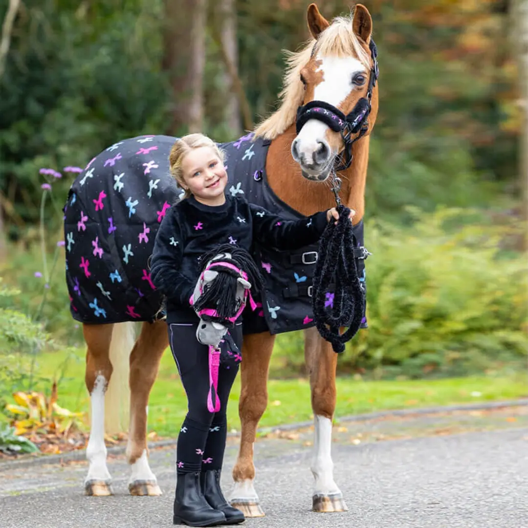 QHP Isalyn Unicorn Dream Winterdeken 115 - Zwart - afbeelding 3 van 4