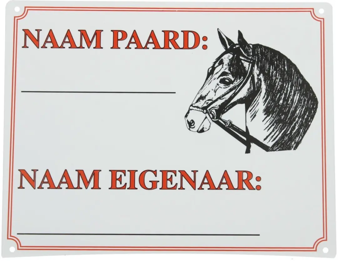 Epplejeck Bord Naam Paard/eigenaar