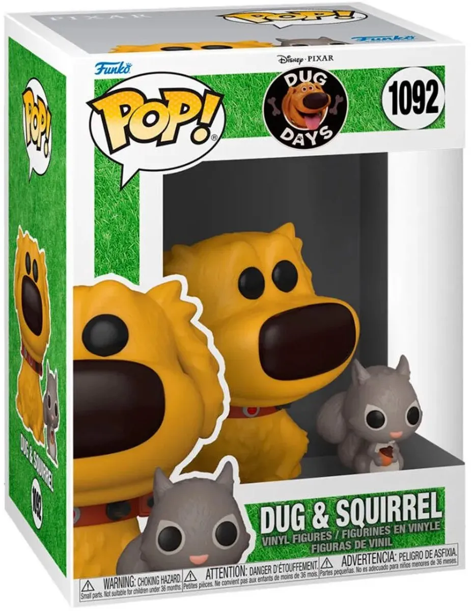 Funko Pop! Disney Dug Days Dug met Squirrel - 57384 - 9cm - Multicolor