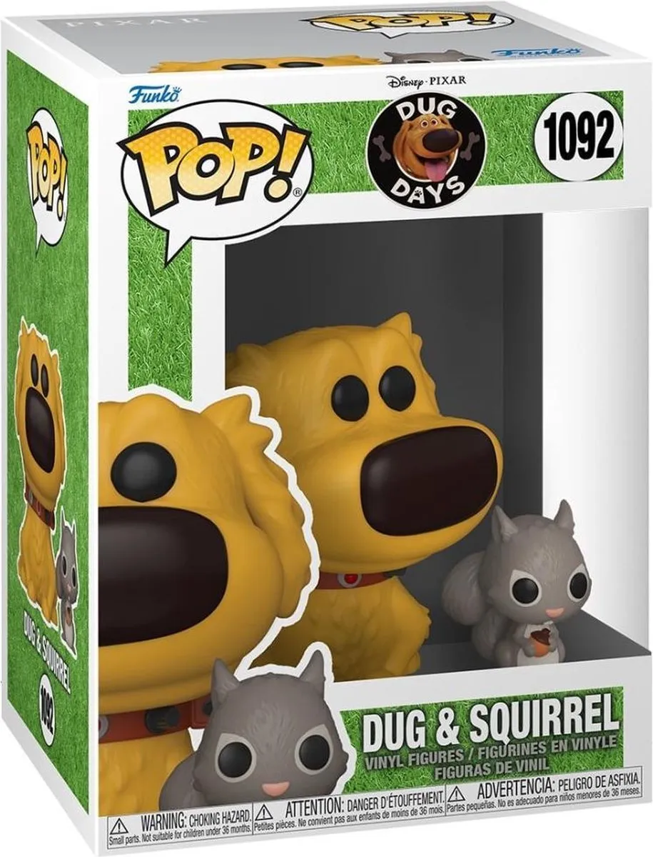Funko Pop! Disney Dug Days Dug met Squirrel - 57384 - 9cm - Multicolor