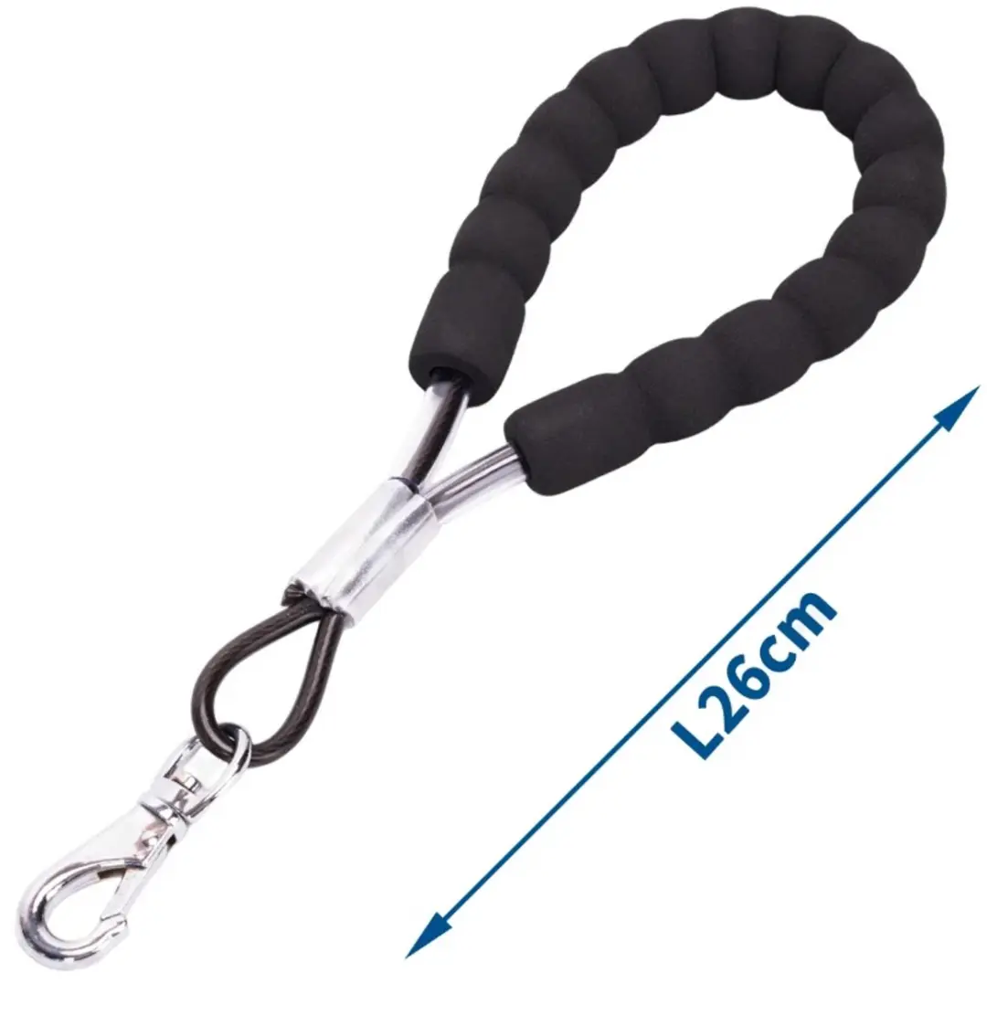 Nobleza Korthouder Hondenriem 26cm - Extra Sterk - Zwart