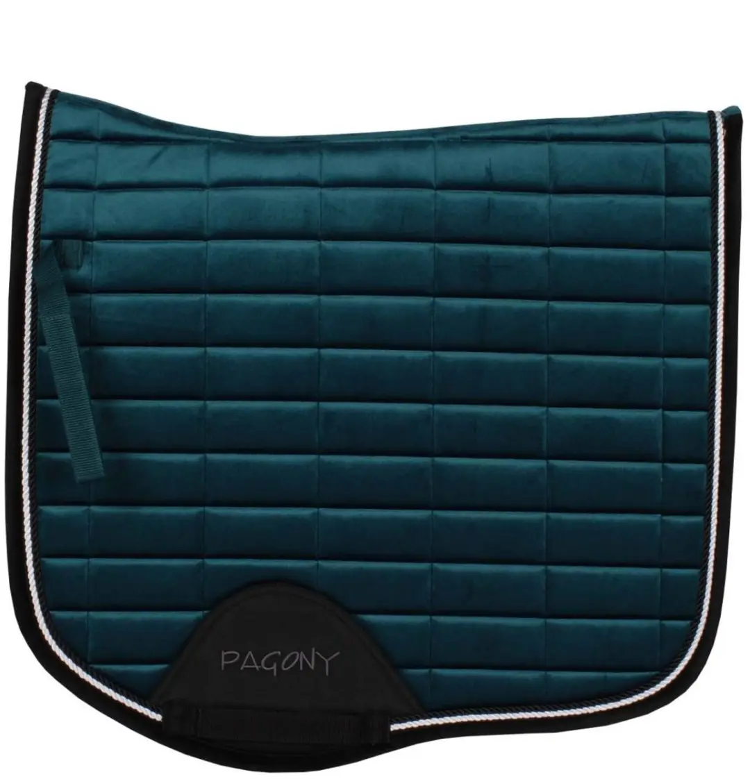 Pagony Work Velours Zadeldek Cob - Petrol - afbeelding 6 van 6