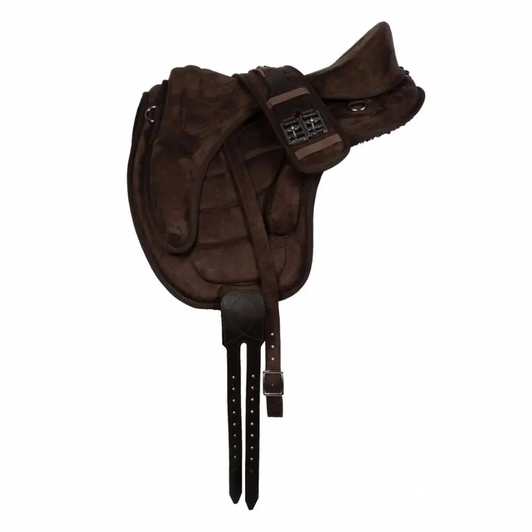 Pagony Boomloos Suede Zadel 15 Inch - Bruin