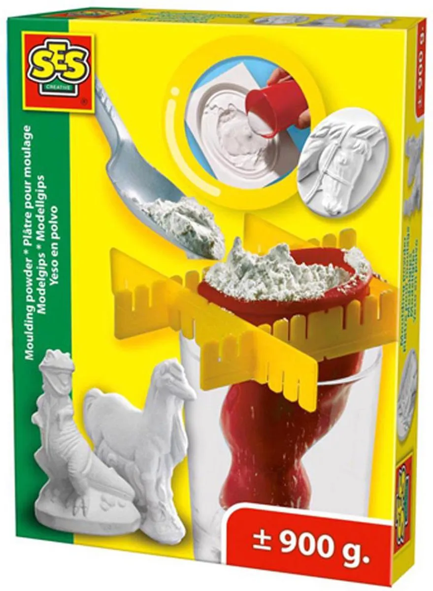 SES Creative Modelgips 900g - 3x300g Navulling Wit