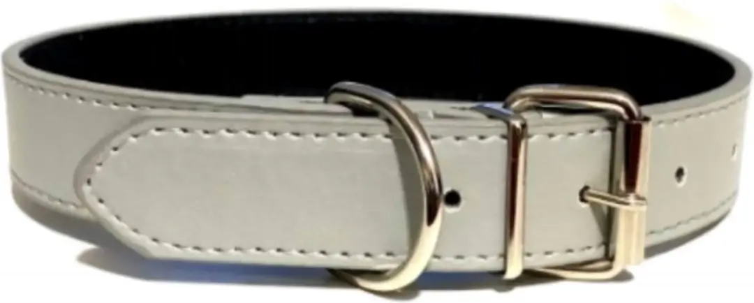 Nobleza Hondenhalsband Kunstleer 40-51cm Grijs