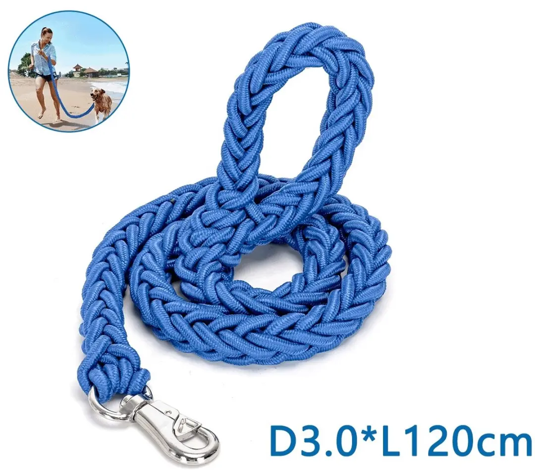 Nobleza Hondenriem - 120cm x 3cm - Blauw
