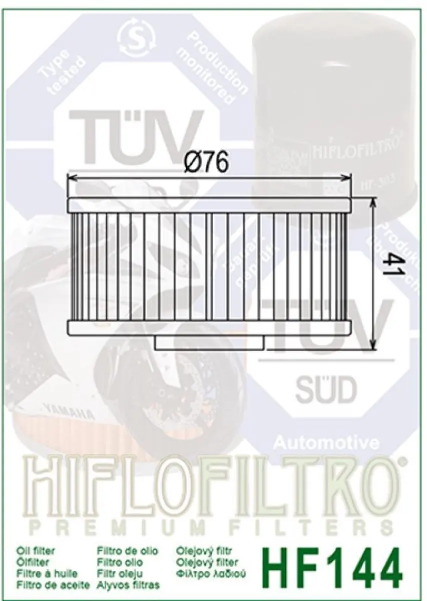 HifloFiltro HF144 Oliefilter - Universeel - Rouge