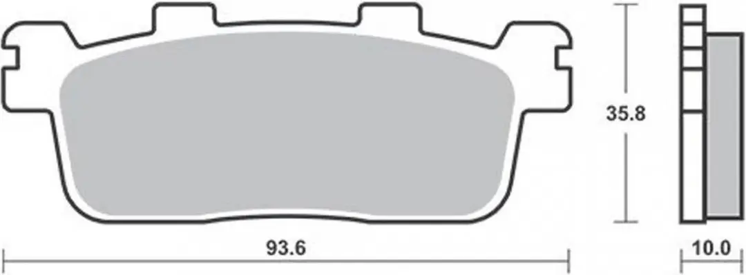 Malossi remblokje voor scooter Kymco 300 Grand dink 2010 6215028 / 6214714 / AR