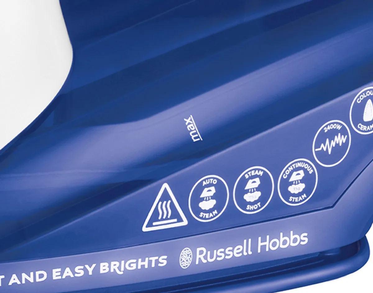 Russell Hobbs Light & Easy Brights Strijkijzer 26483-56 - 2400W - 240ml - Donkerblauw - afbeelding 6 van 6