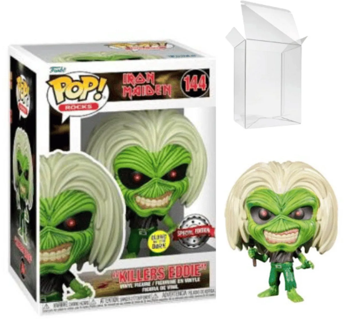 Funko Pop! Rocks Iron Maiden Killers Eddie #144 Glow-in-the-Dark