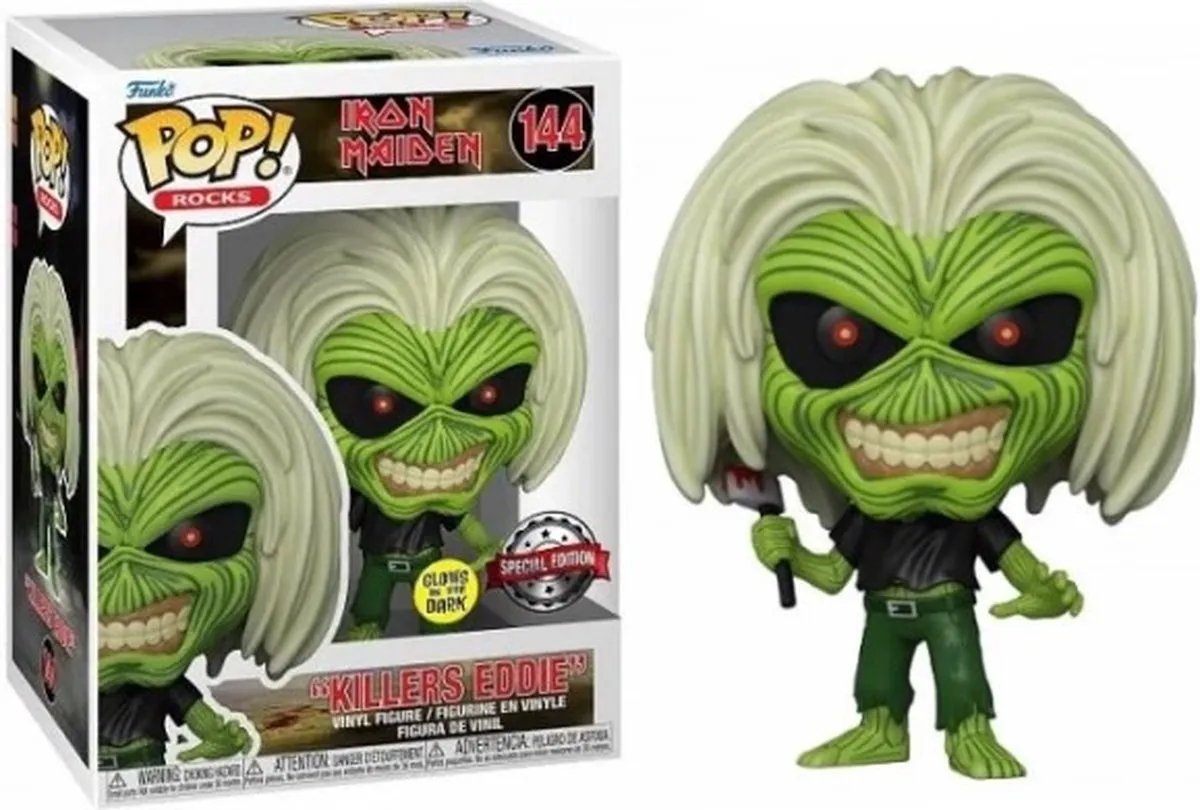 Funko Pop! Rocks Iron Maiden Killers Eddie #144 Glow-in-the-Dark