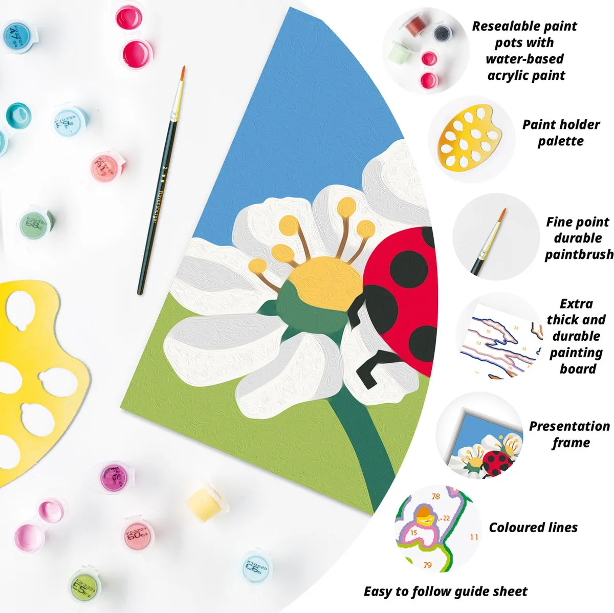 Ravensburger CreArt Lieveheersbeestje Schilderen op Nummer - Multicolour
