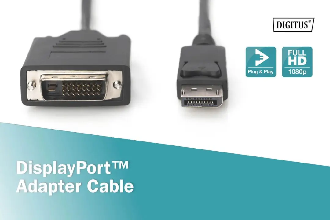 Digitus DisplayPort naar DVI Adapter 2M - Transparant - afbeelding 6 van 6