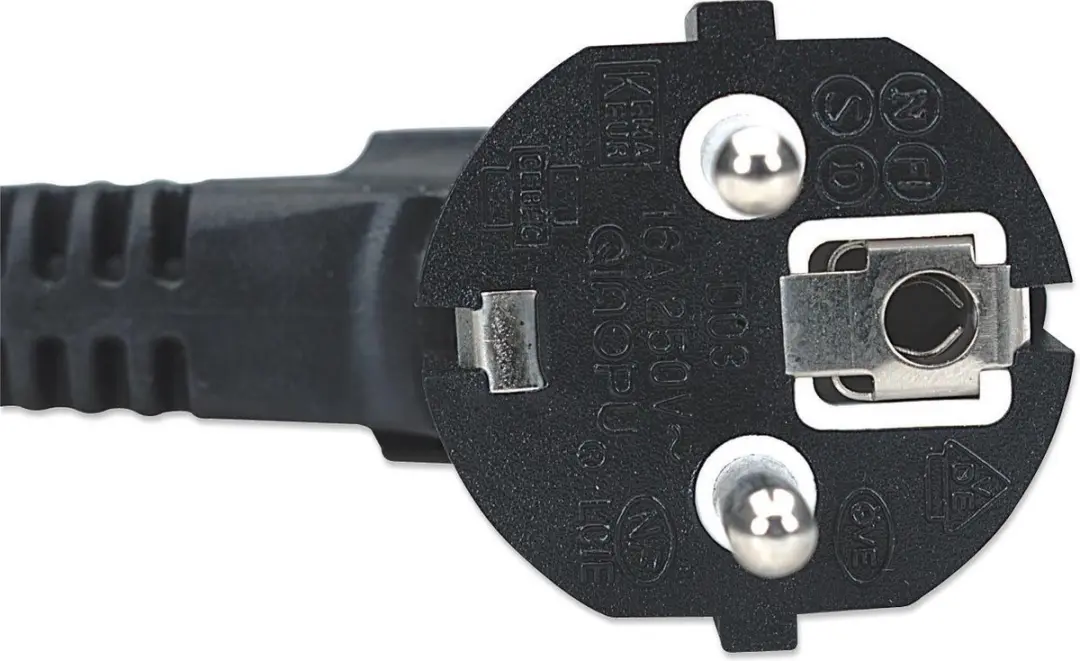Manhattan 300148 Electriciteitssnoer - 1,8m - Zwart - afbeelding 6 van 6
