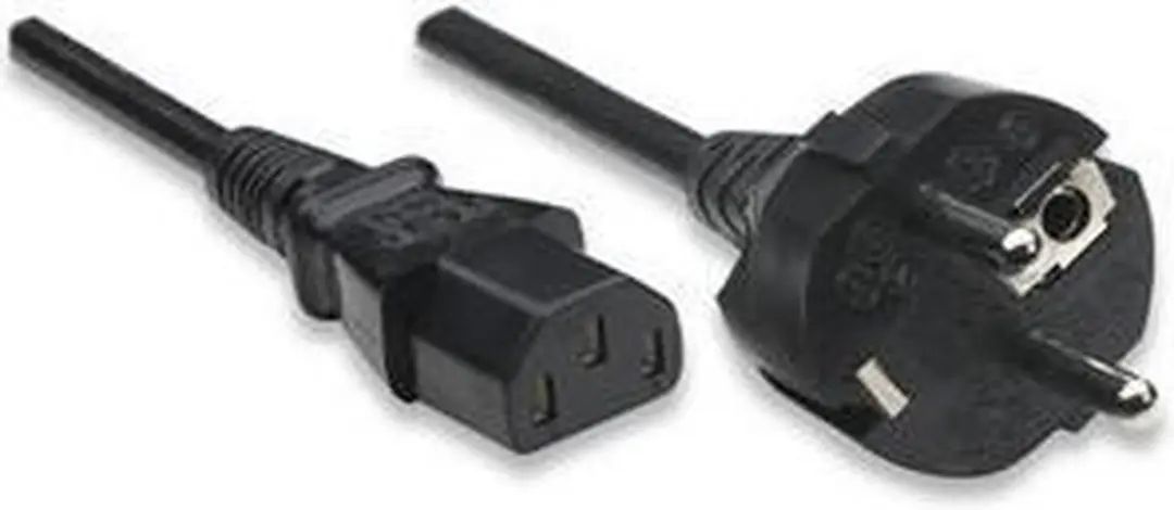Manhattan 300148 Electriciteitssnoer - 1,8m - Zwart