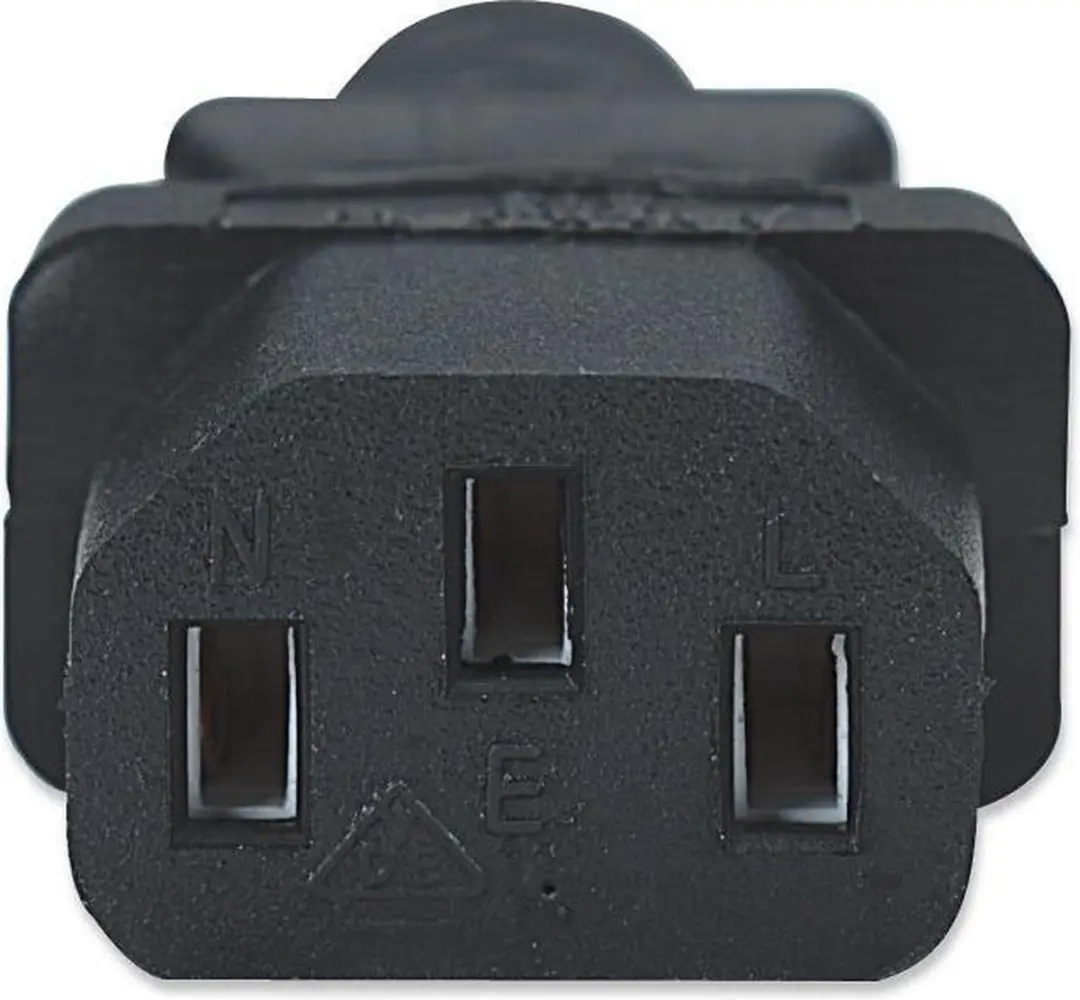 Manhattan 300148 Electriciteitssnoer - 1,8m - Zwart