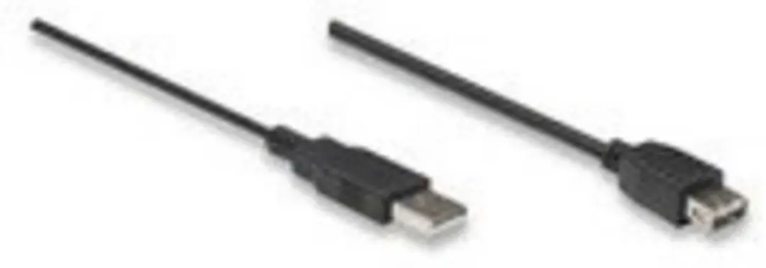Manhattan USB 2.0 A Male naar A Female Kabel - 1.8m - Zwart