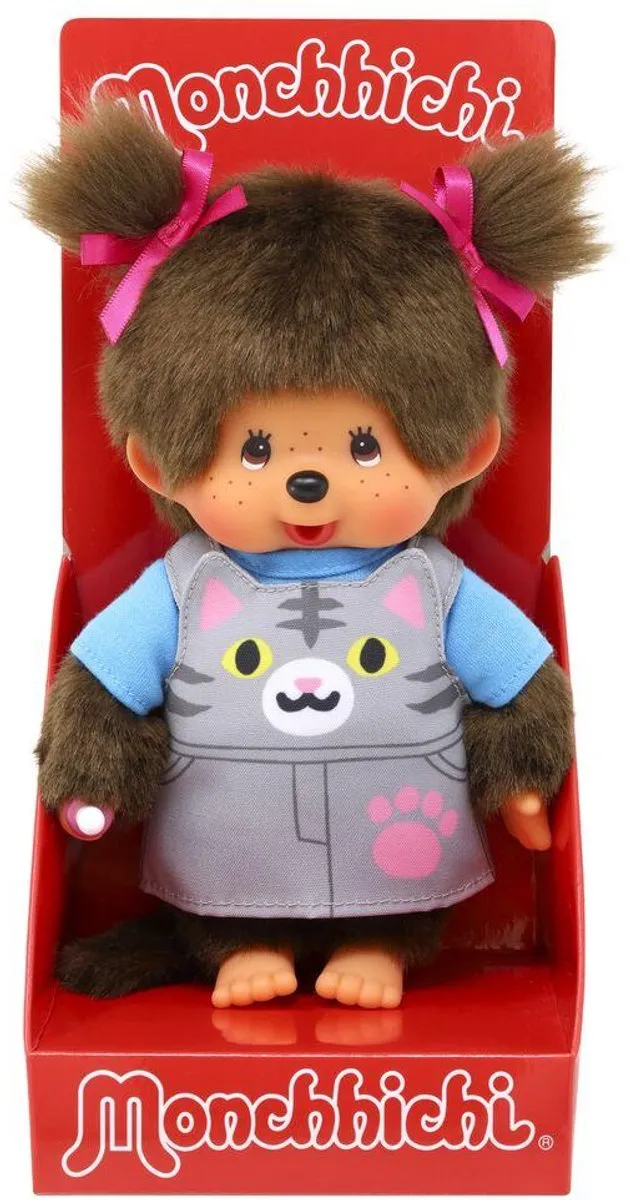 MONCHHICHI Cat Overalls Pluche 20cm