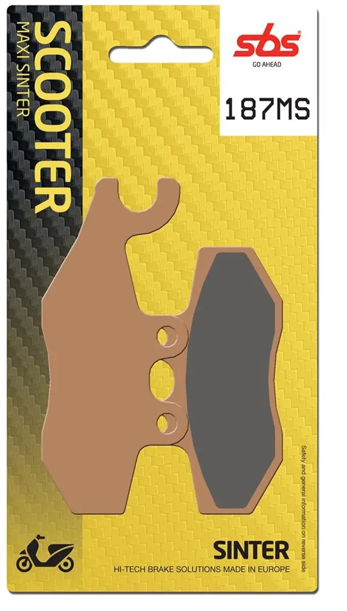 Plaquette de frein SBS pour Scooter Piaggio 125 X9 Après 2004 187MS Neuf