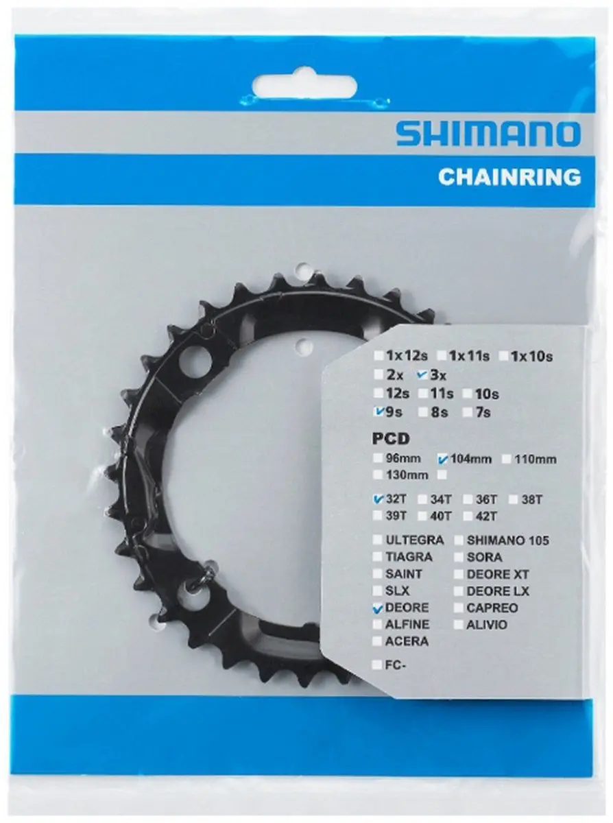 Shimano Deore FC-M590 Kettingblad 32T - Zwart