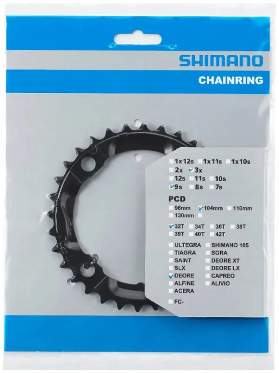 Shimano Deore FC-M590 Kettingblad 32T - Zwart