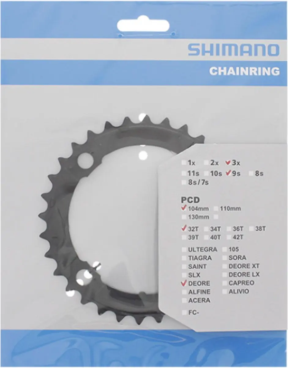 Shimano Deore FC-M590 Kettingblad 32T - Zwart