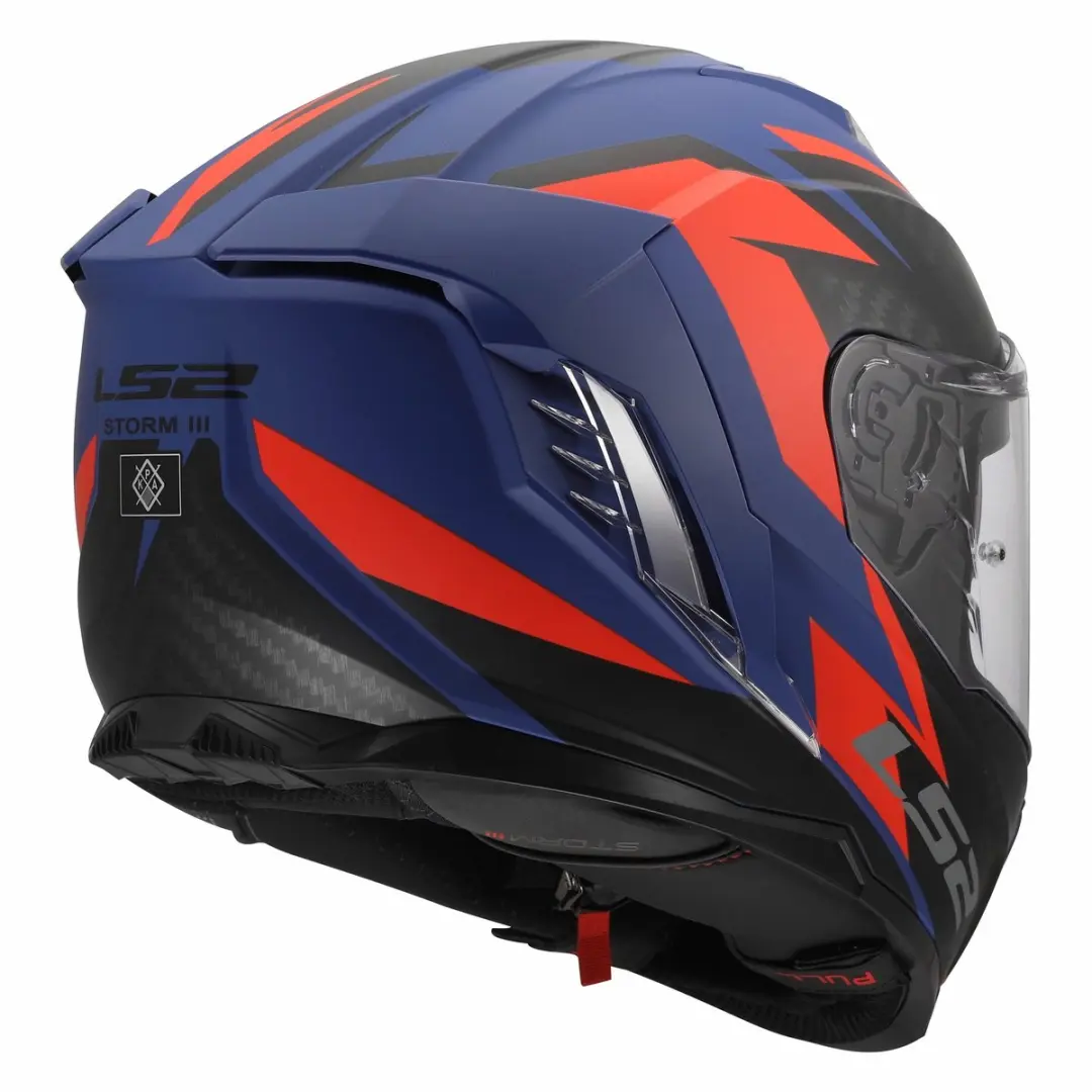 LS2 Storm III FF818 Helm - 3XL - Blauw/Rood