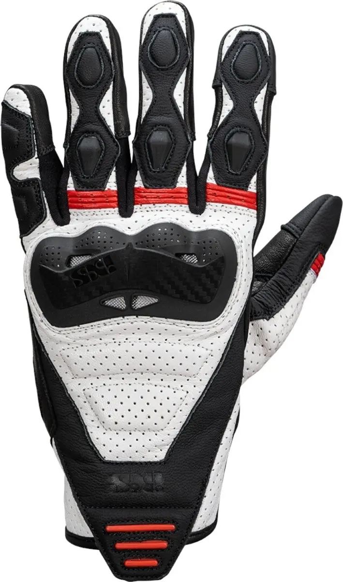 IXS Rapid 1.0 Geperforeerde Zwart Wit Rood Handschoenen