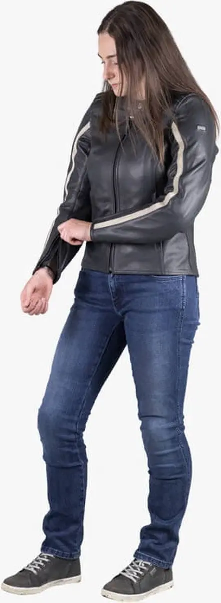 iXS Stripe Dames Motorjas - Beige/Zwart - afbeelding 4 van 6