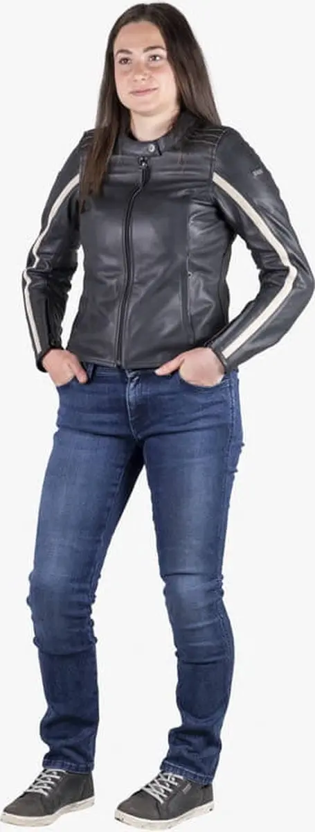 iXS Stripe Dames Motorjas - Beige/Zwart - afbeelding 6 van 6