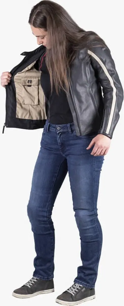 iXS Stripe Dames Motorjas - Beige/Zwart - afbeelding 5 van 6