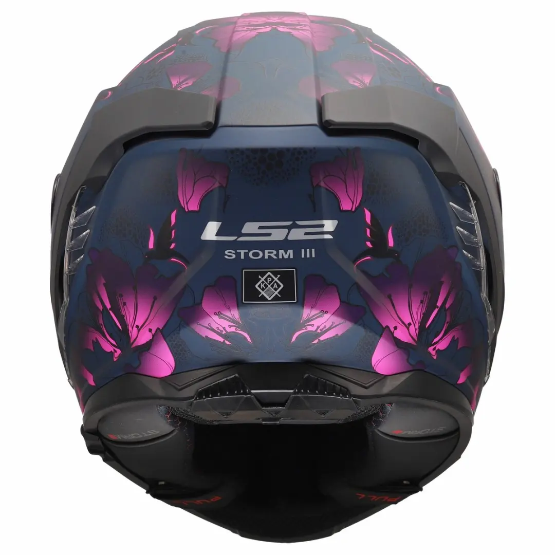 LS2 Storm III FF818 Helm - Mat zwart/roze 3XL