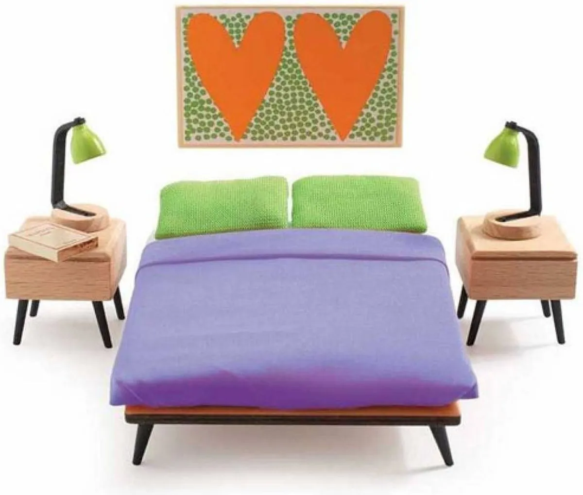 Djeco Poppenhuis Slaapkamer The Parents Bedroom - Multi