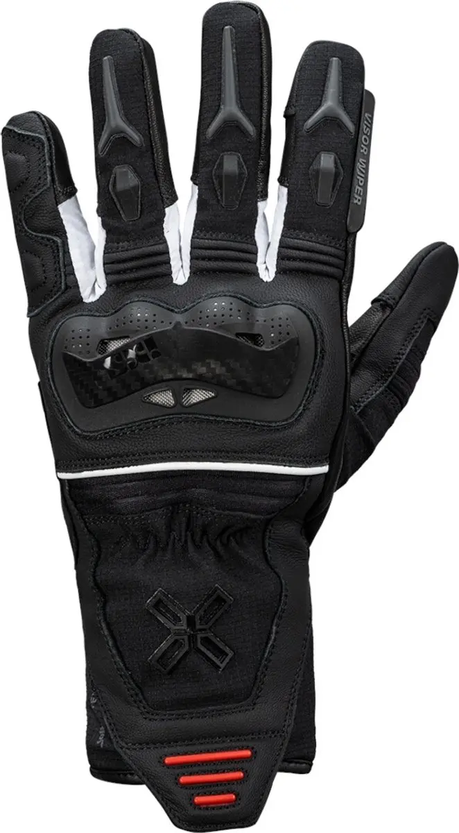 IXS Rapid-STX 1.0 Waterdichte Dames Zwart Wit Rood Handschoenen