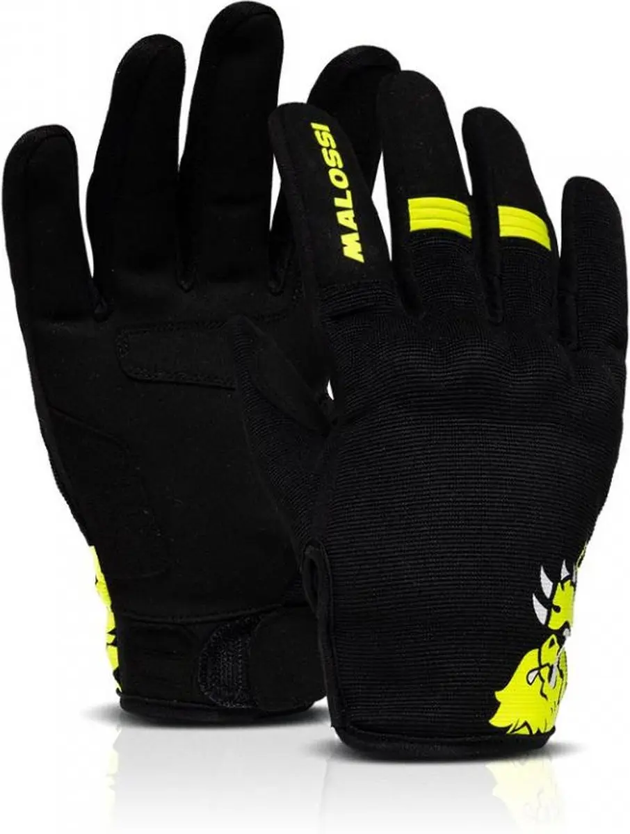 Gant moto route été Malossi M-Gloves Jaune pour homme / femme Taille XS Neuf