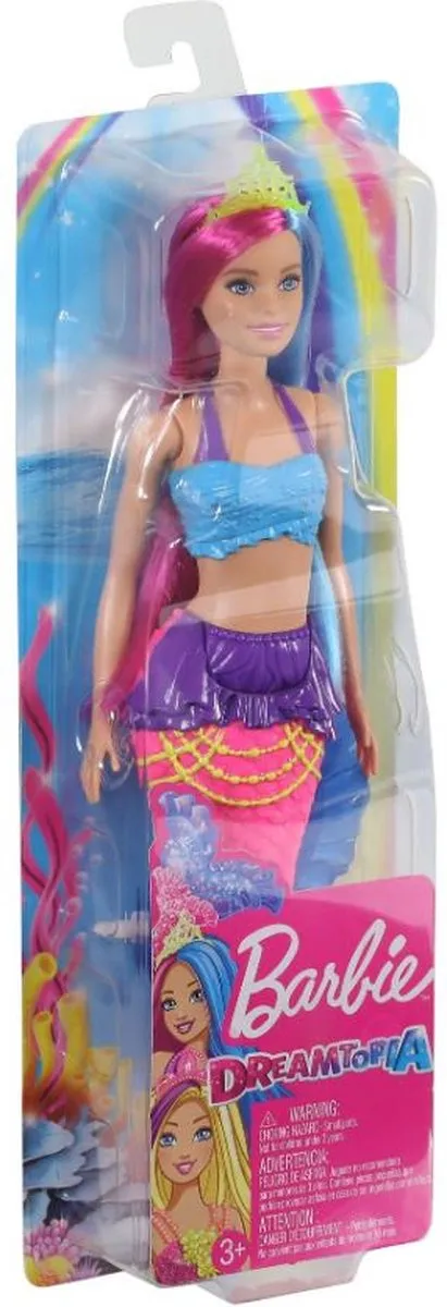Barbie Dreamtopia Zeemeermin Tienerpop 30cm - Blauw/roze