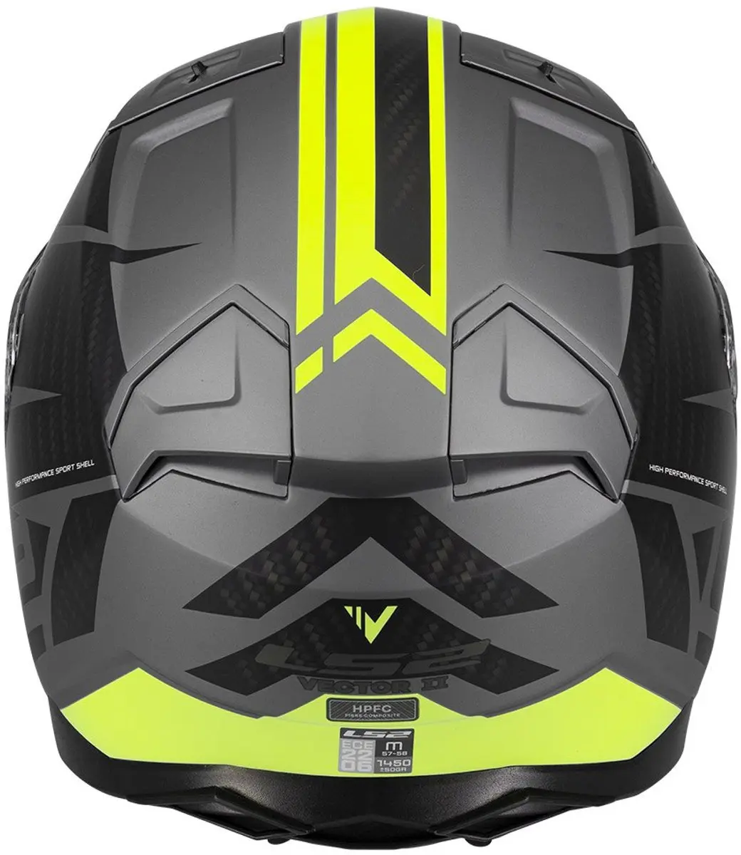 LS2 Ff811 Vector II Integraalhelm - XXL - Zwart/Fluor geel